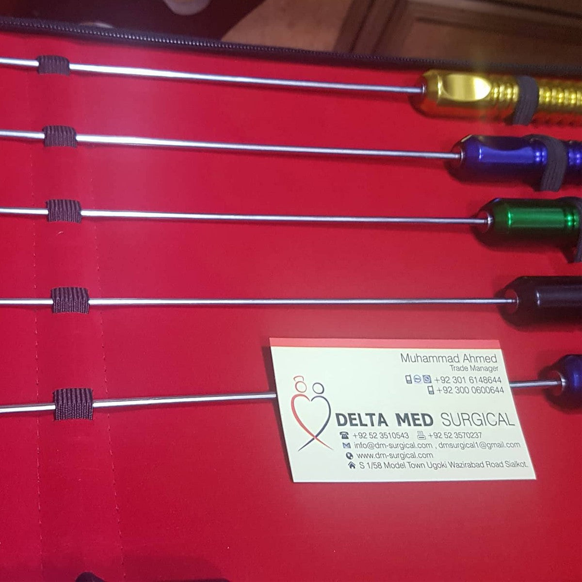 Liposuction Cannula Set Of 10 Pieces Fixed Handle