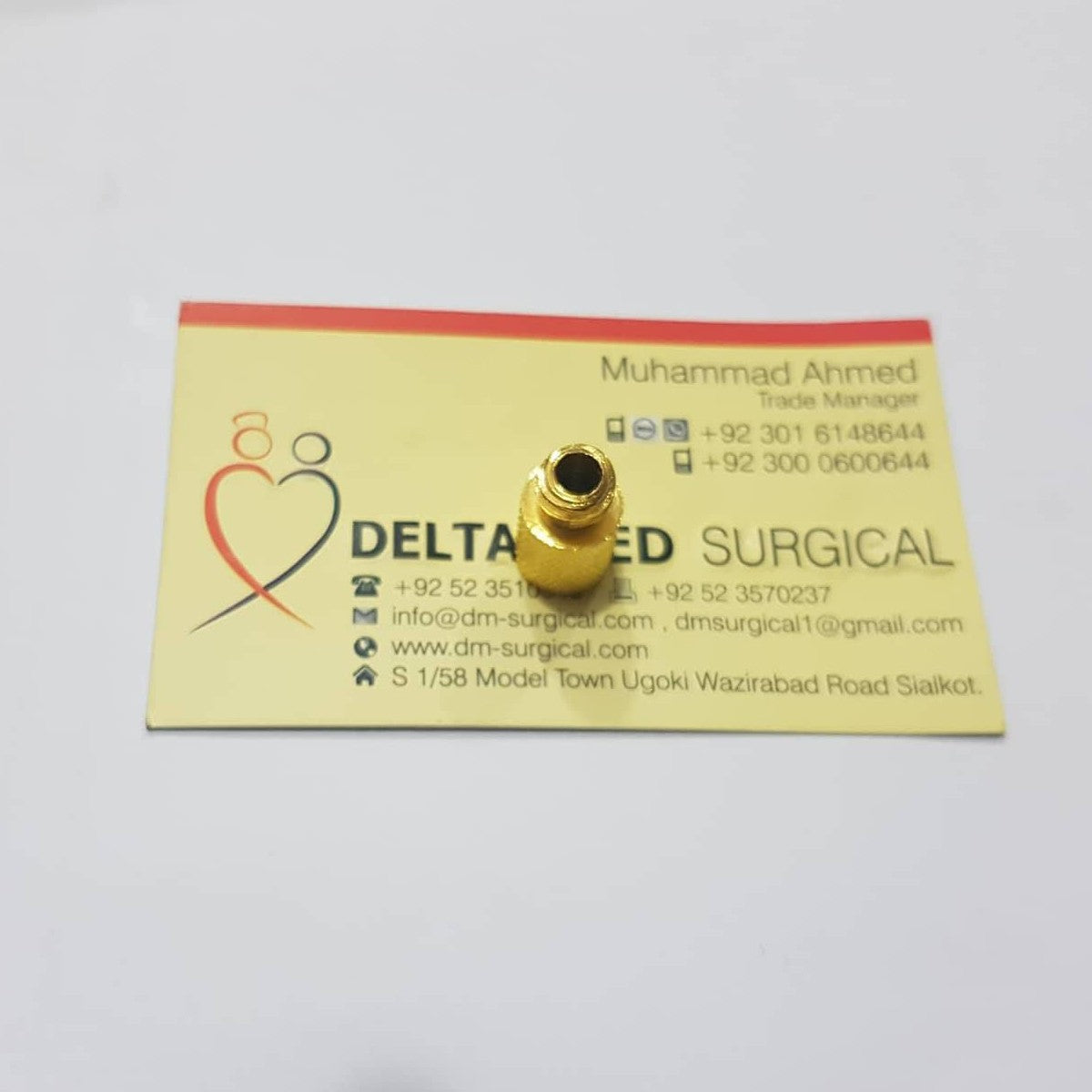 Luer-Lock Syringe Tip Cap Stainless Steel Gold