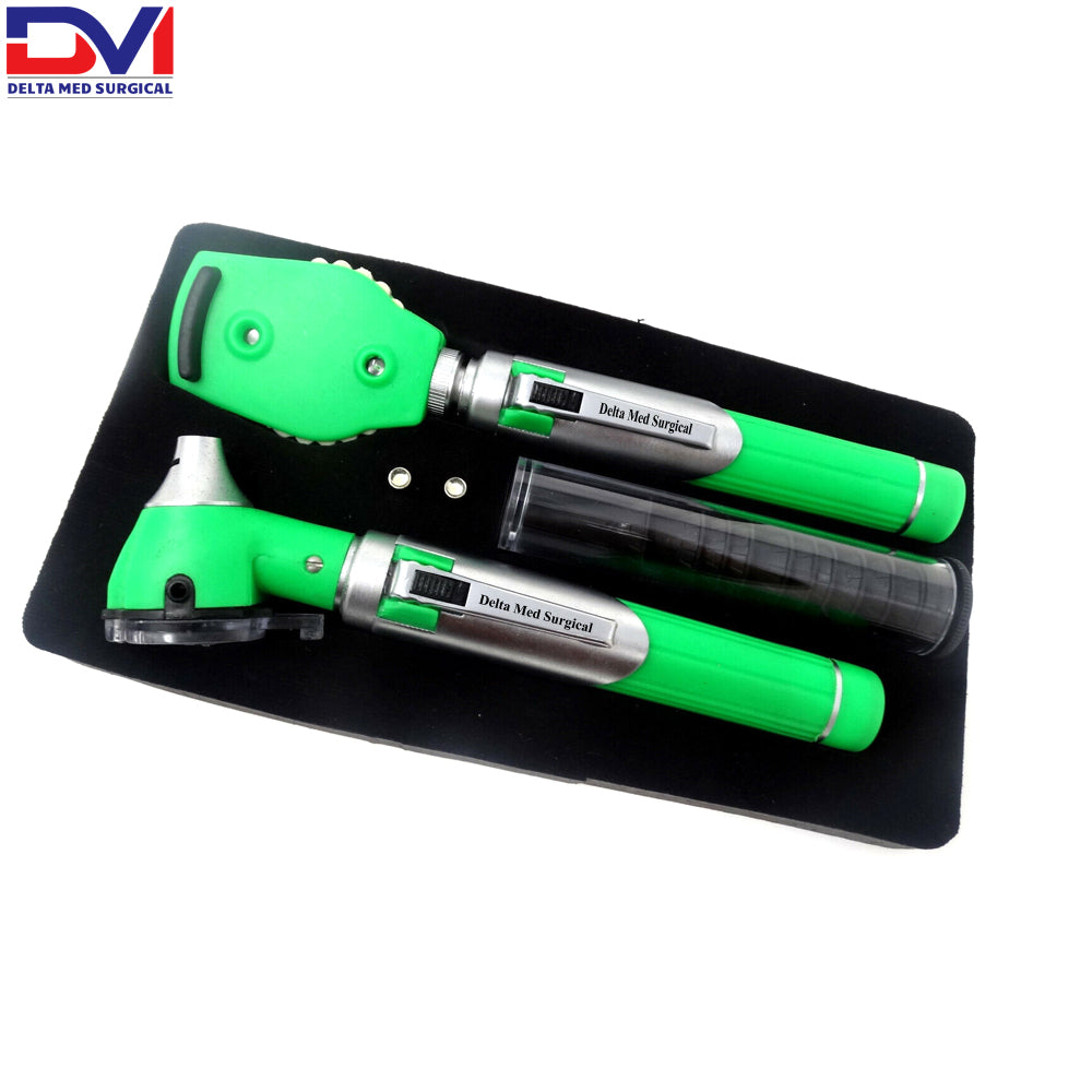 Pet Dog Cat LED Diagnostic Set Veterinary Otoscope and Ophthalmoscope ENT Set