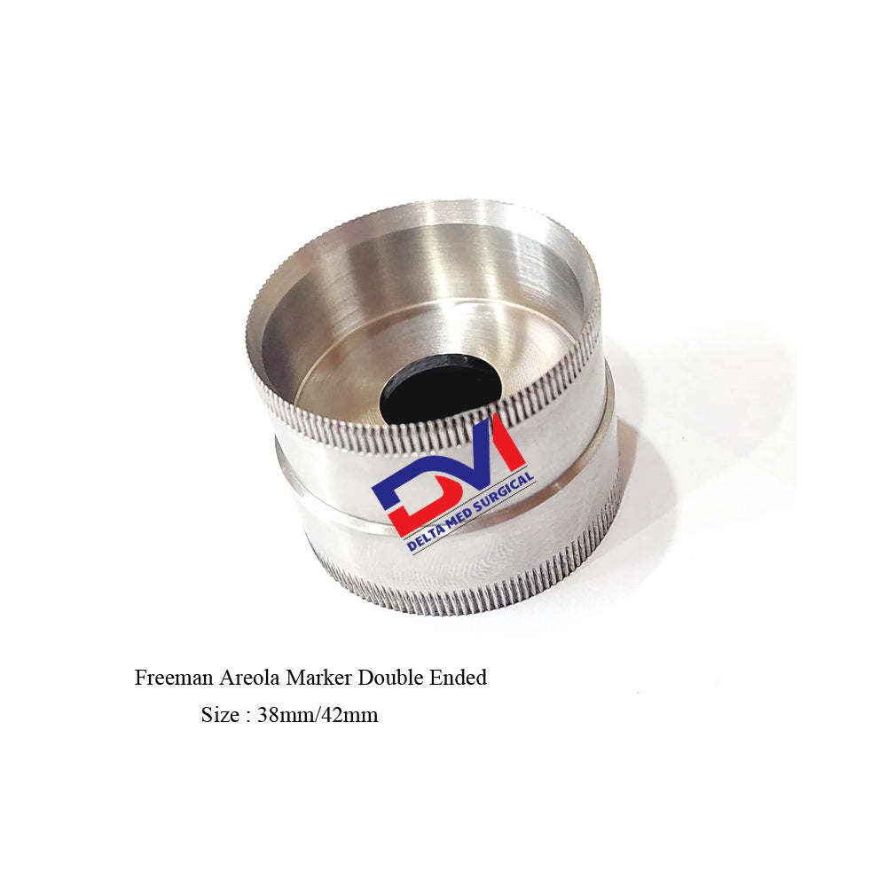 Freeman areola marker, double-ended, 38.0mm/42.0mm diameter, with markings