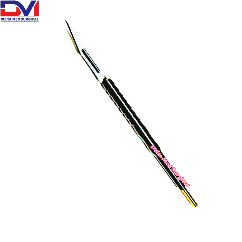 Self ejection push scalpel handle stainless steel surgical instrument