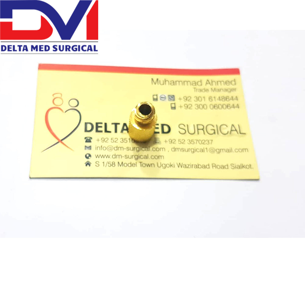 Luer-Lock Syringe Tip Cap Stainless Steel Gold