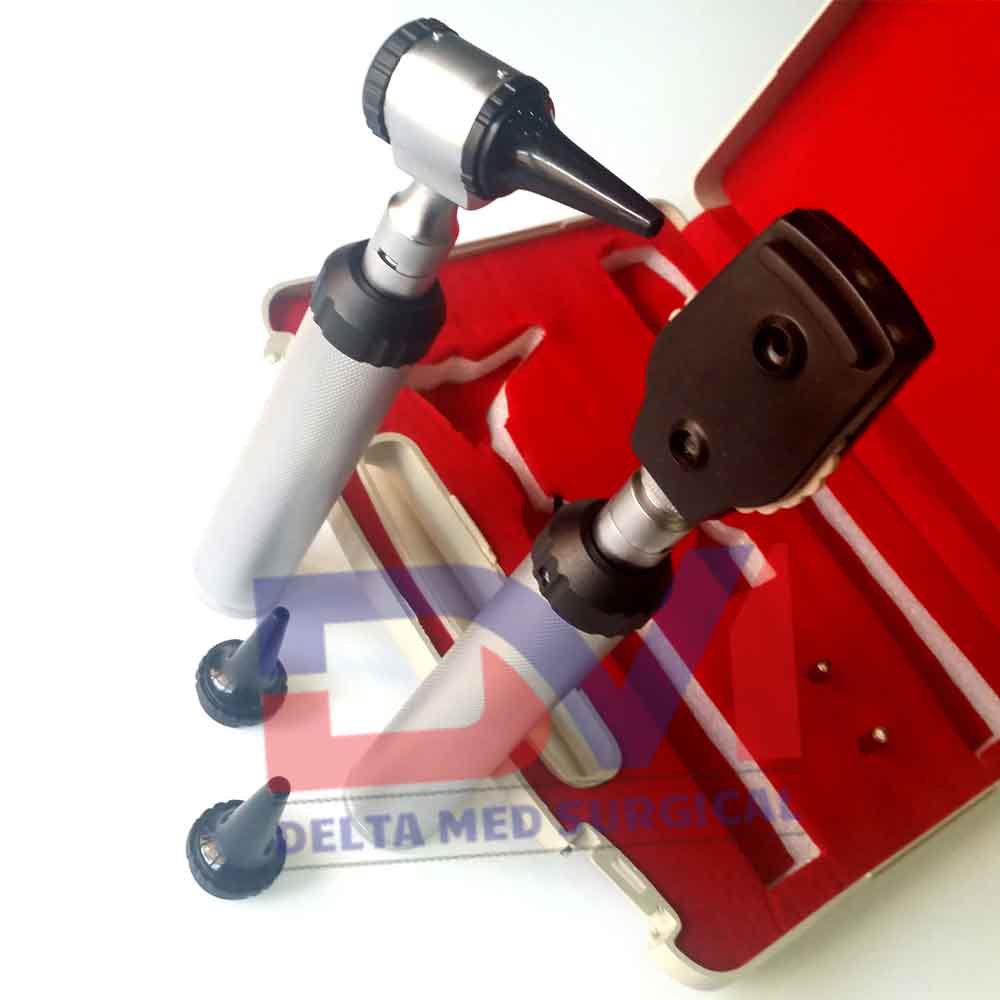 Otoscope Ophthalmoscope Kit, Packed in Leather Pouch