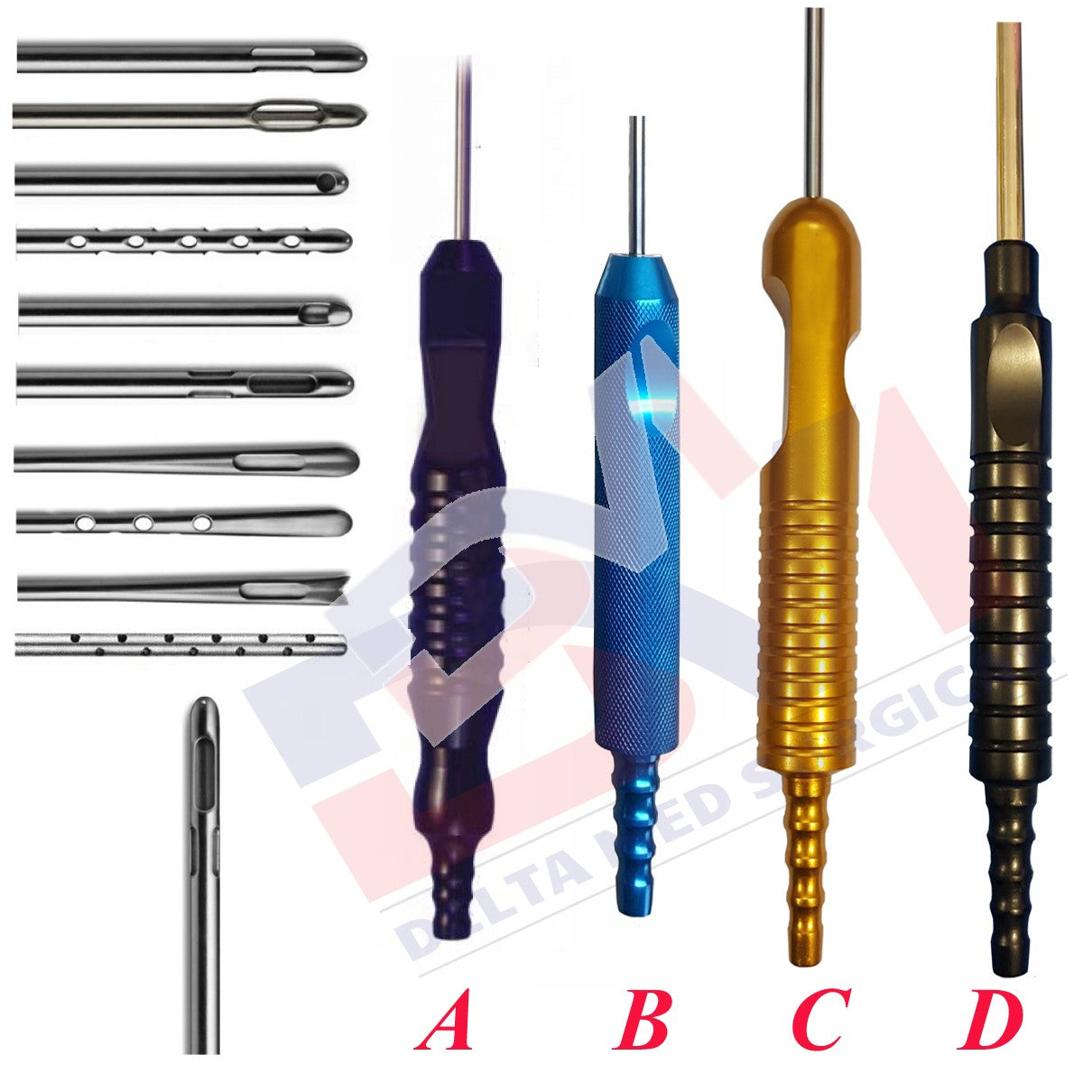 Pyramid Tip Cannula With One Piece Handle