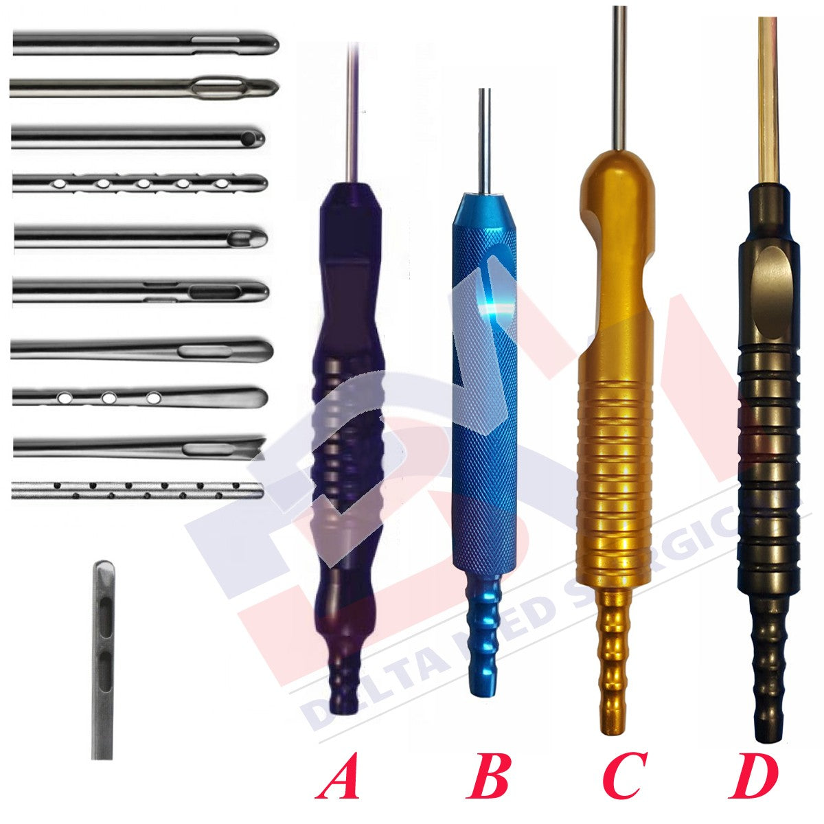 Spatula Dual Port Liposuction Cannula With One Piece Handle