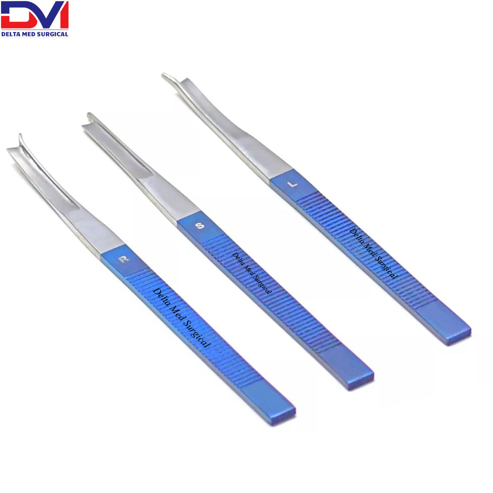 Silver Osteotome Chisel & Mallet with one side Plastic Disc Set of 4 Rhinoplasty