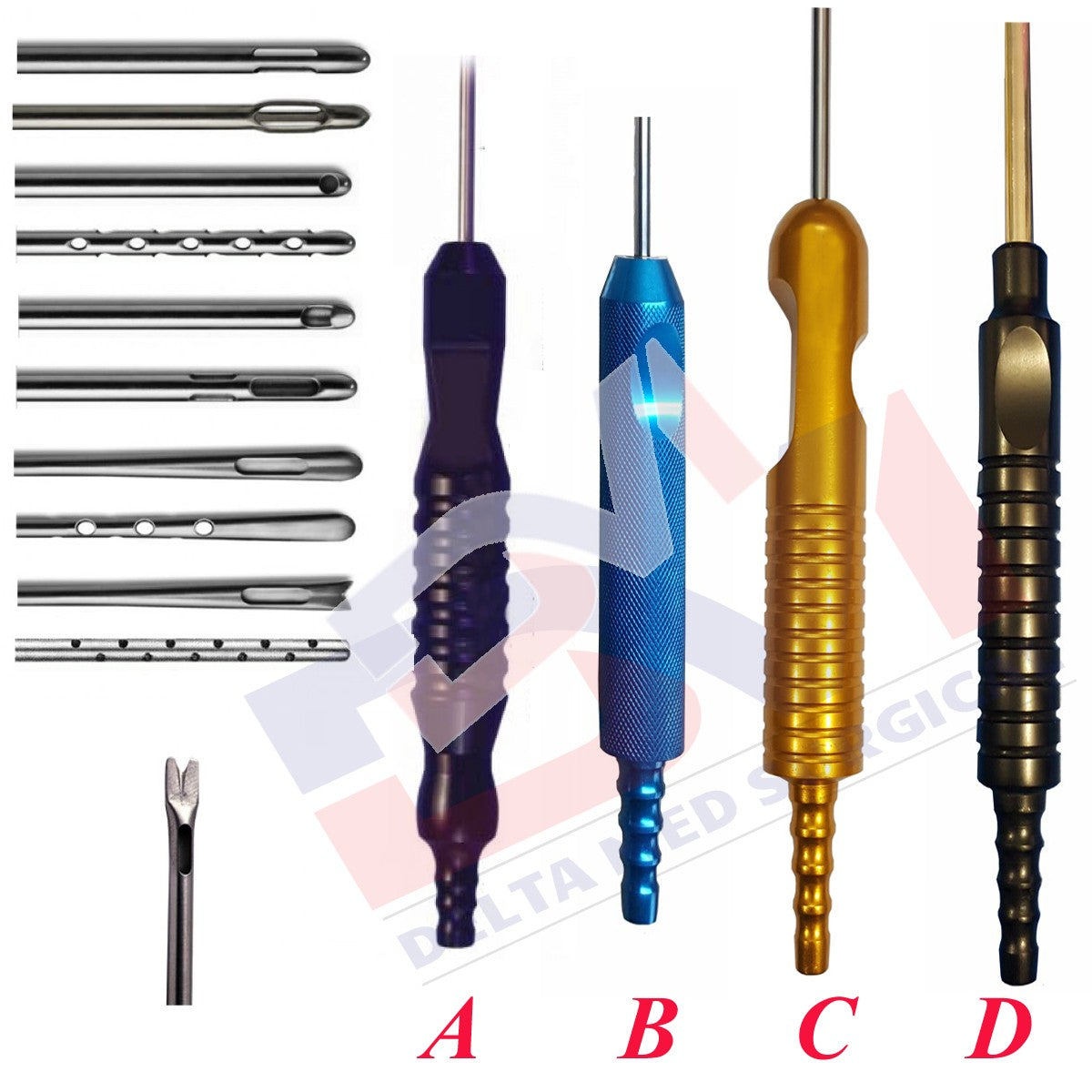 Toledo V Dissector Liposuction Cannula With One Piece Handle