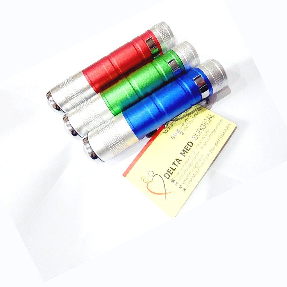 Delta Med Surgical Portable LED Light Source attached to a rigid cystoscope