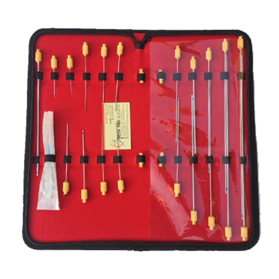 Liposuction Cannula Set Of 24 Pcs Full Body Contouring Lure Lock Fat Transfer Kit