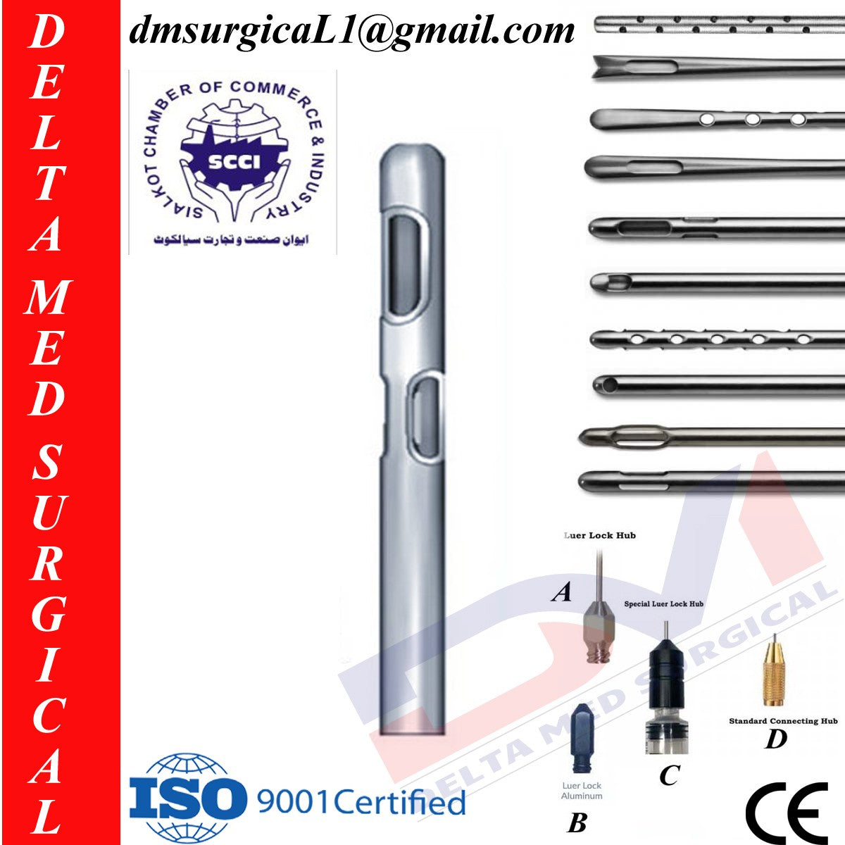 LIPOSUCTION CANNULA WITH ONE CENTRAL HOLE AND TWO LATERAL HOLES