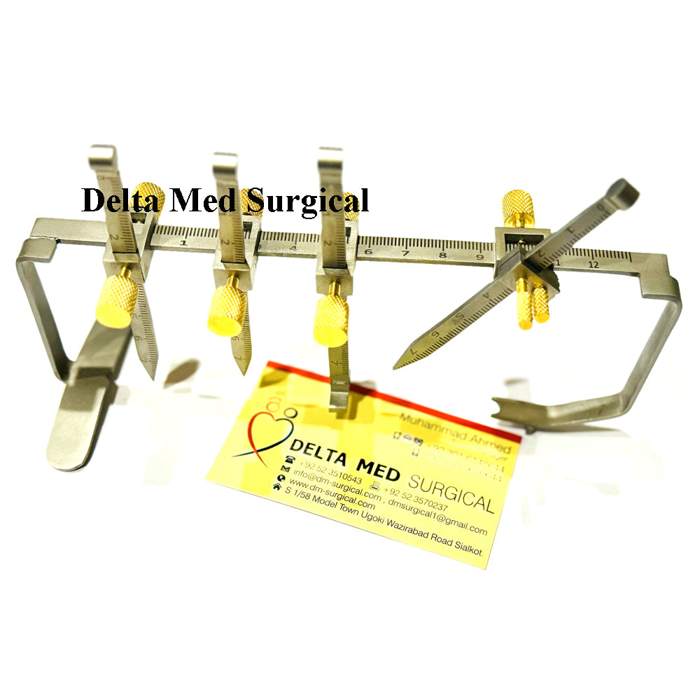 Delta Davis nasal projectometer for measuring tip projection during rhinoplasty