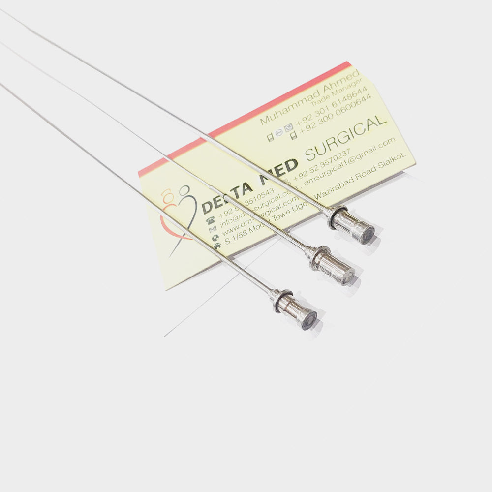 Array of Delta Med Surgical Pneumatic Lithotripter Probes in various diameters and lengths