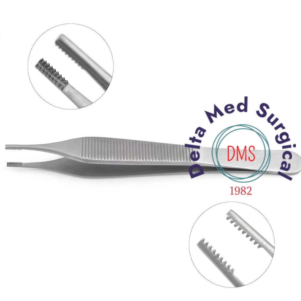 Adson-Brown Tissue Forceps with fine intermeshing teeth