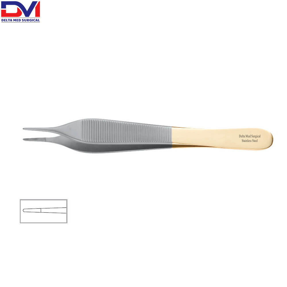 Adson Delicate Onyx Forceps, 4-3/4 in (12cm), Smooth