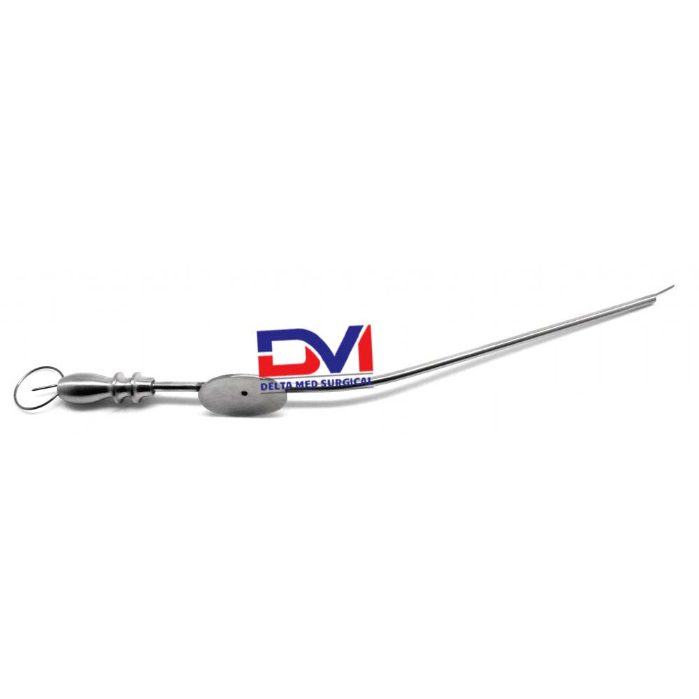 Delta Med Surgical 5 French Baron Suction Tube for Ear Surgery featuring the finger cut-off valve