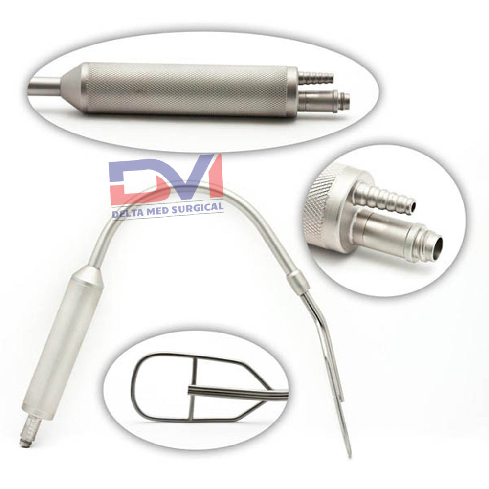 Biggs Mammaplasty Retractor, With Suction Tube and Fiber Optics, 30MM Blade, Narrow