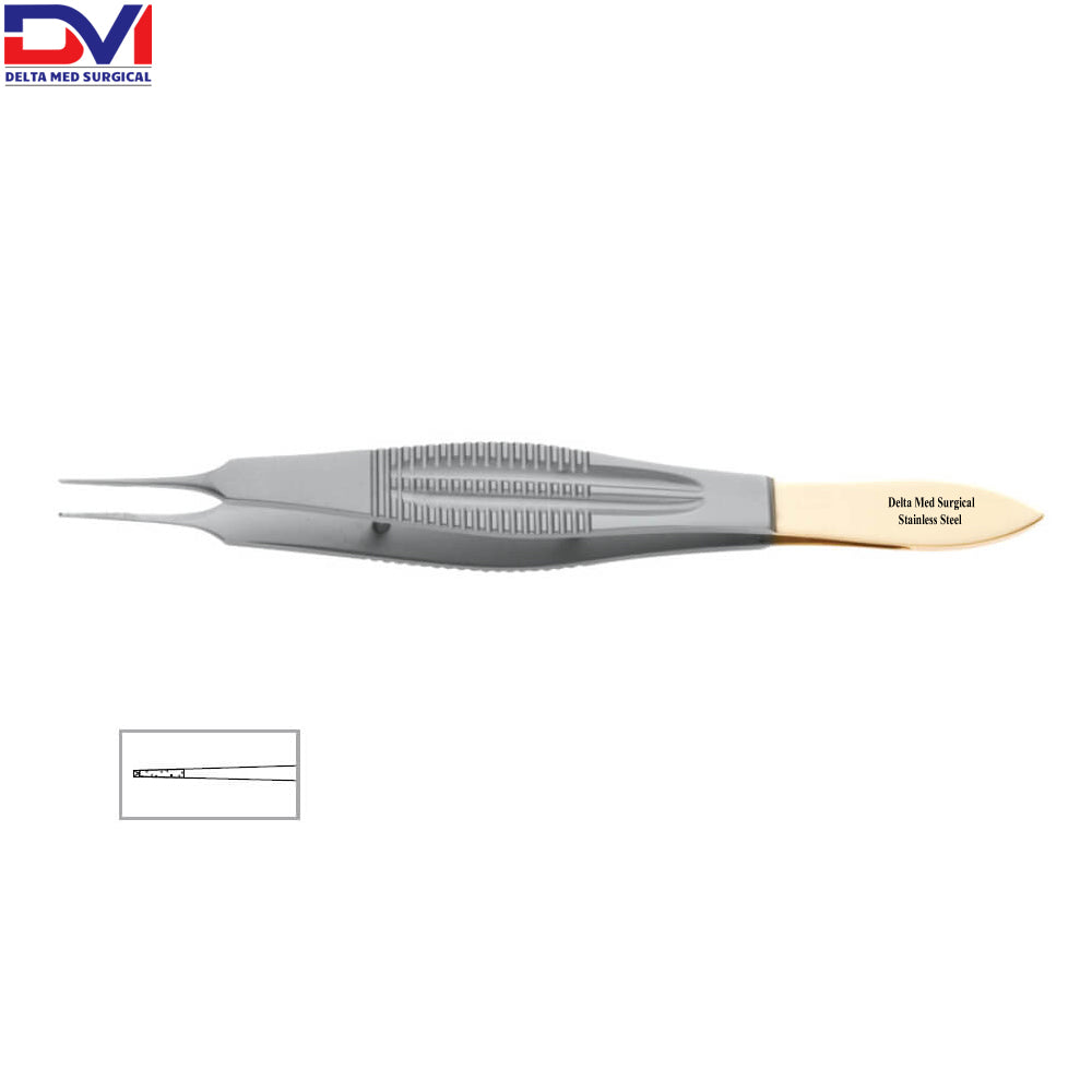 Castroviejo Diamond Dust Onyx Forceps, 4 in (10cm), 1×2 Teeth