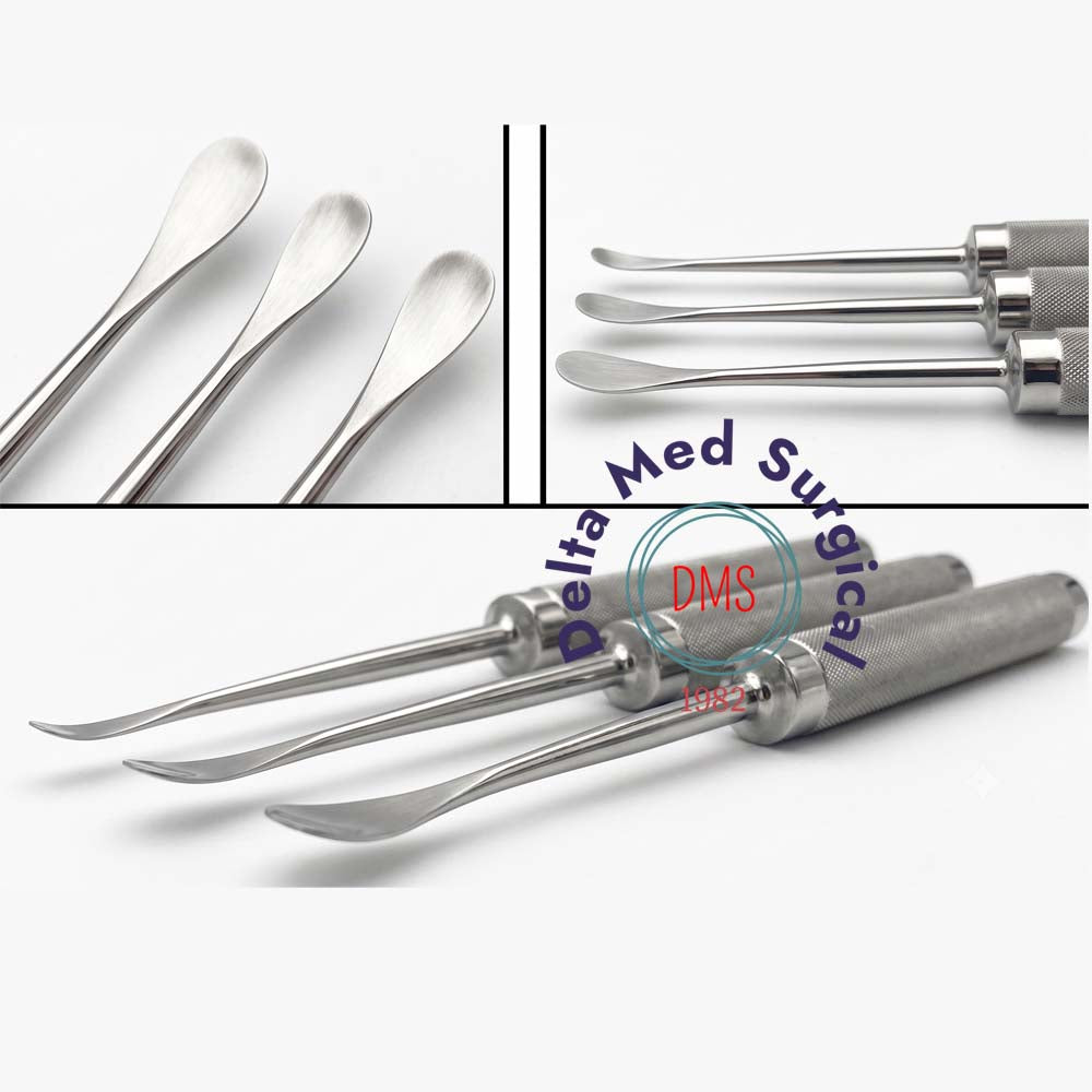 Cobb Spinal Elevators Curved Set of 3 Orthopedic Surgical Steel Instruments CE