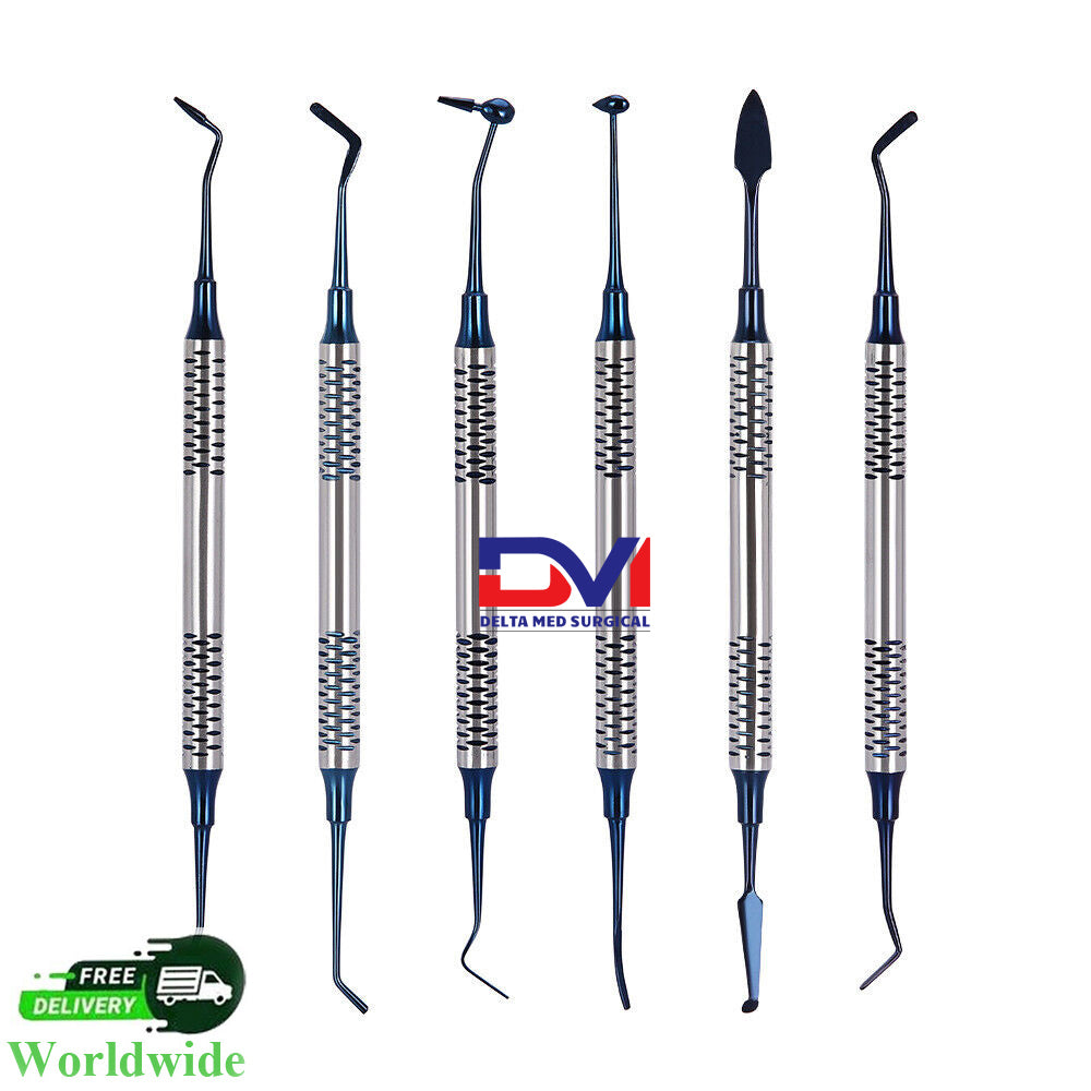 6pcs-Double Ended Dental Resin Filling Tools Dental Composite Filling Instrument