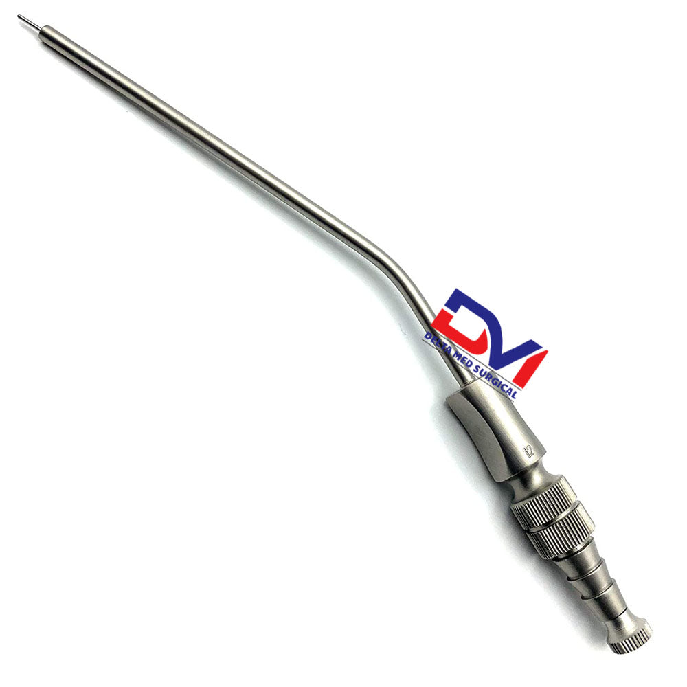 Delta Med Surgical 8 French Frazier Suction Tube with cleaning stylet and finger cut-off valve for Rhinoplasty