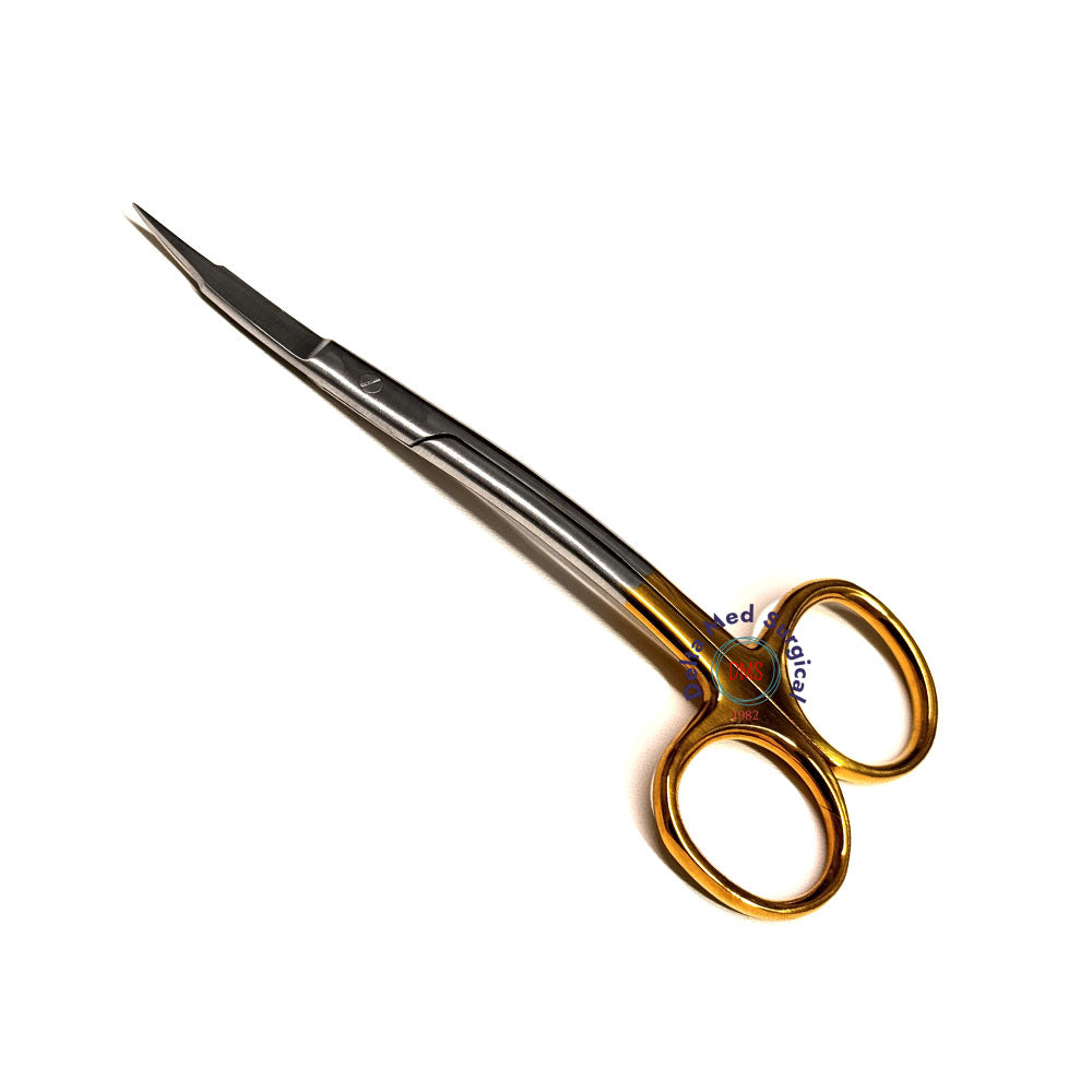 Goldman Fox Serrated Onyx Scissors, 5 in (12.5cm), Curved