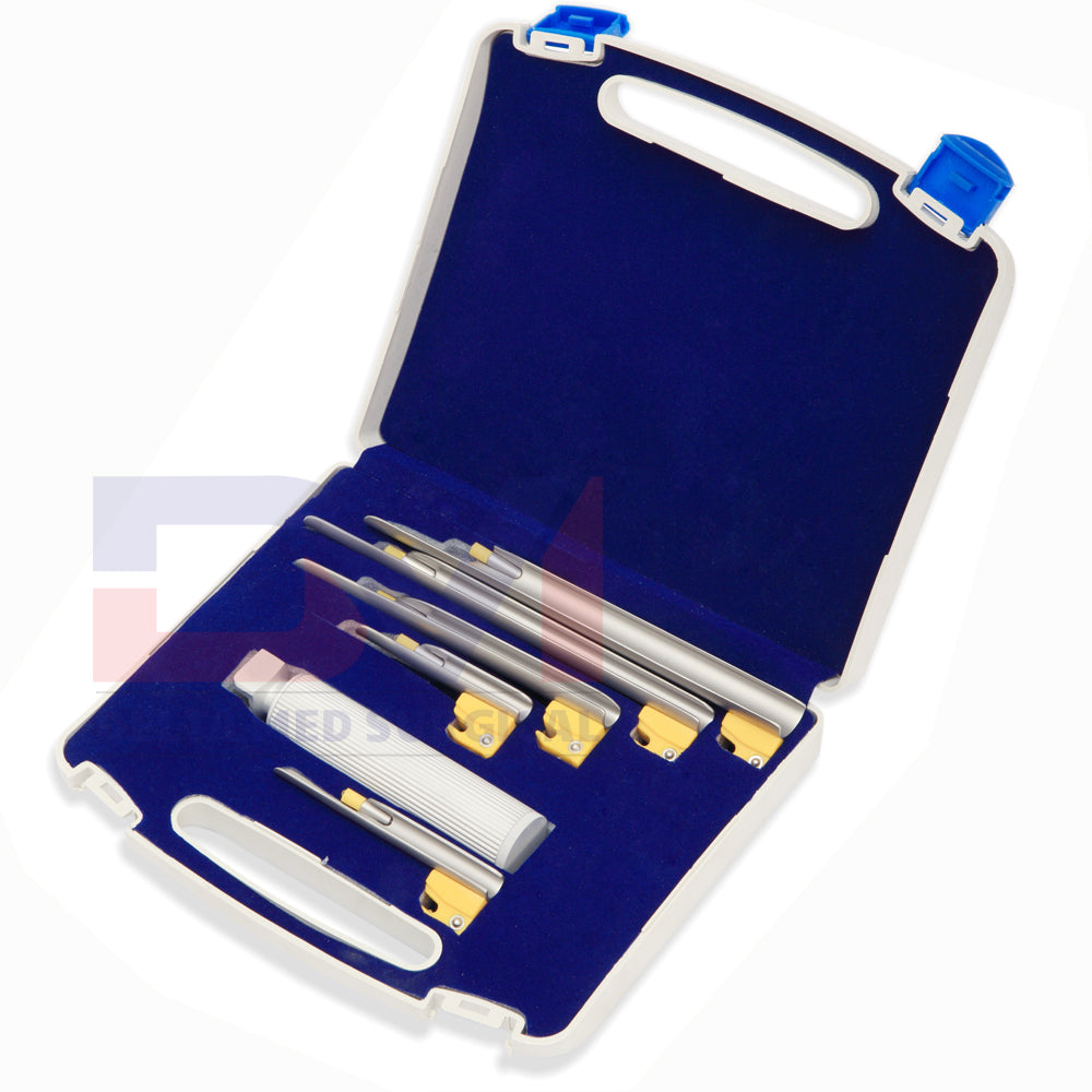 Disposable LED Conventional Miller Laryngoscope Blade Set