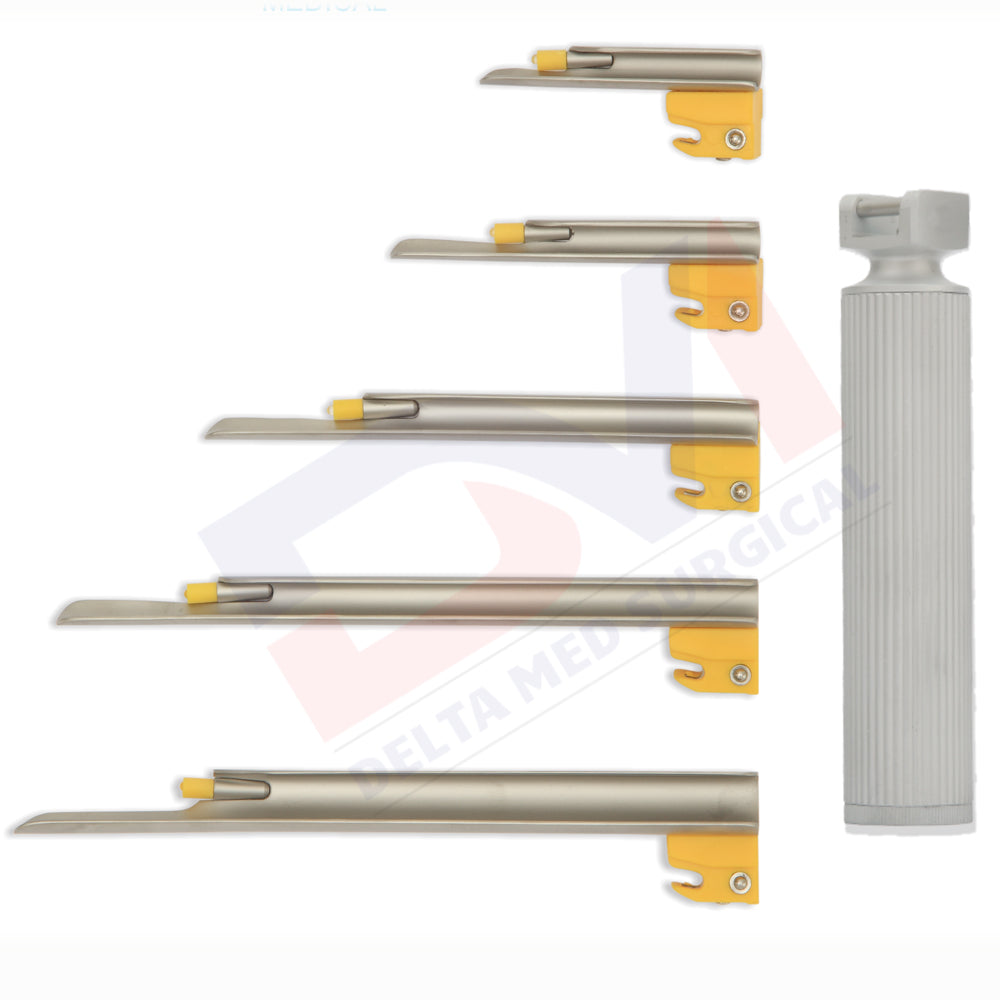 Disposable LED Conventional Miller Laryngoscope Blade Set