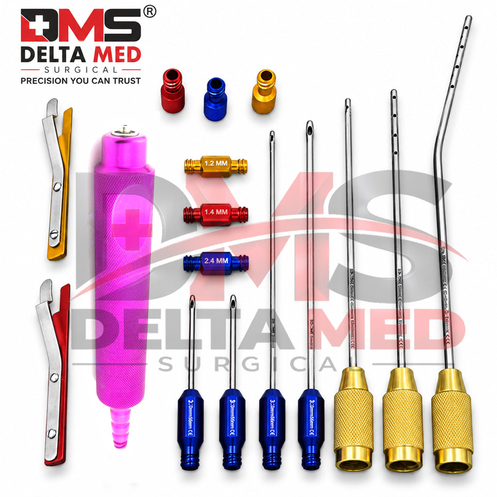 Neck Liposuction Cannula Set Complete Kit for Chin and Neck Contouring