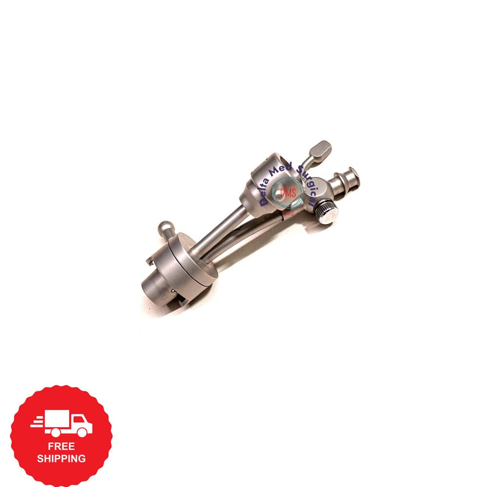 Delta Med Surgical Single Channel Cystoscope Bridge with silicone valve and telescope locking mechanism