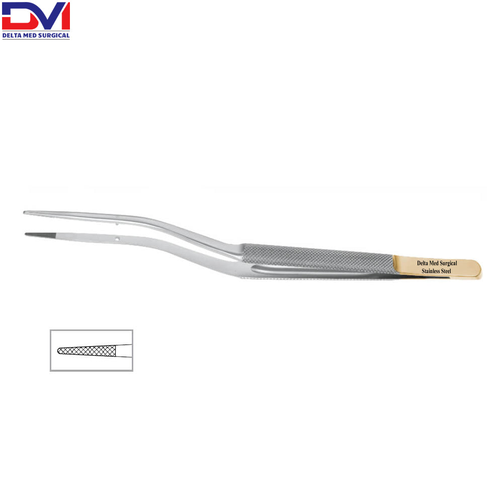 Tebbetts Bayonet Onyx Forceps, 7 in (18cm), 7000 Jaw