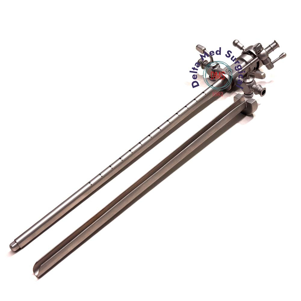 Delta Med Surgical Urethrotome Sheath featuring dual irrigation ports and matching obturator