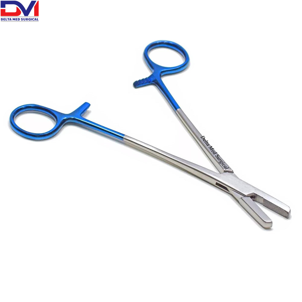 wire twister needle holder 7-inch titanium blue surgical instrument