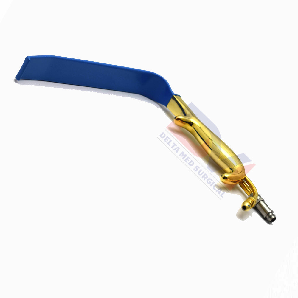 Tebbetts Fiber Optic Lighted Breast Retractor W/ Suction - Insulated Smooth End