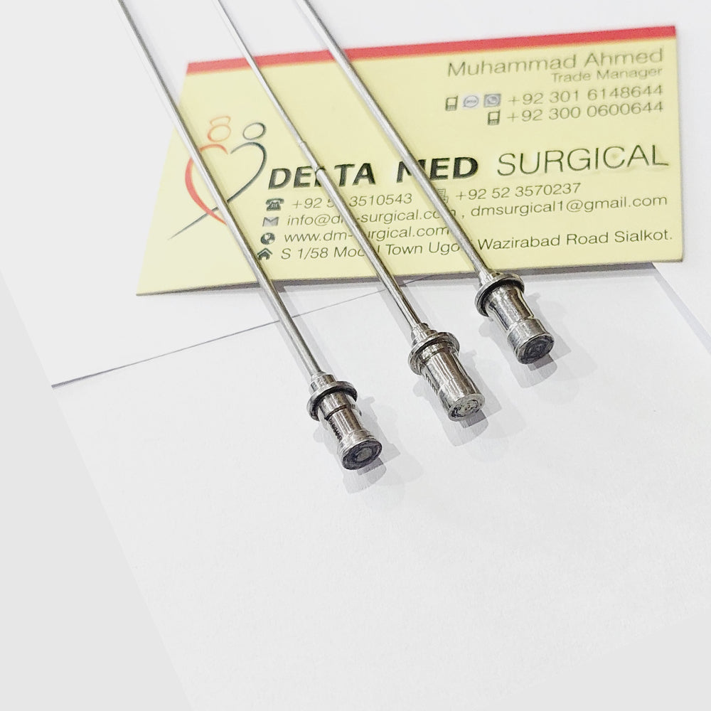 Array of Delta Med Surgical Pneumatic Lithotripter Probes in various diameters and lengths