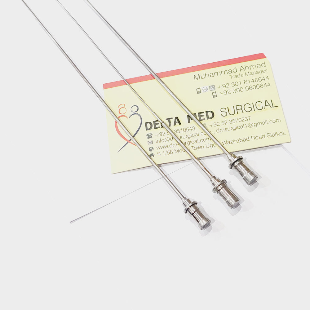 Array of Delta Med Surgical Pneumatic Lithotripter Probes in various diameters and lengths