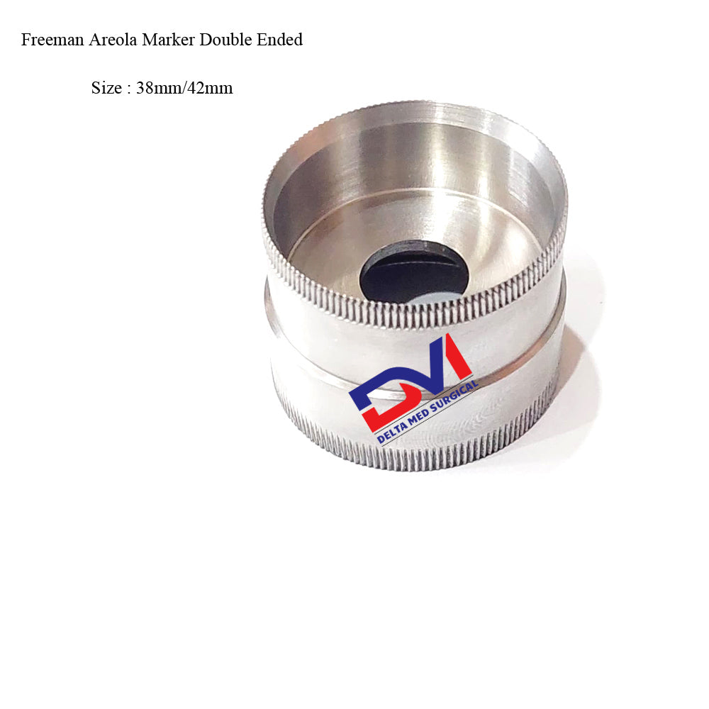 Freeman areola marker, double-ended, 38.0mm/42.0mm diameter, with markings