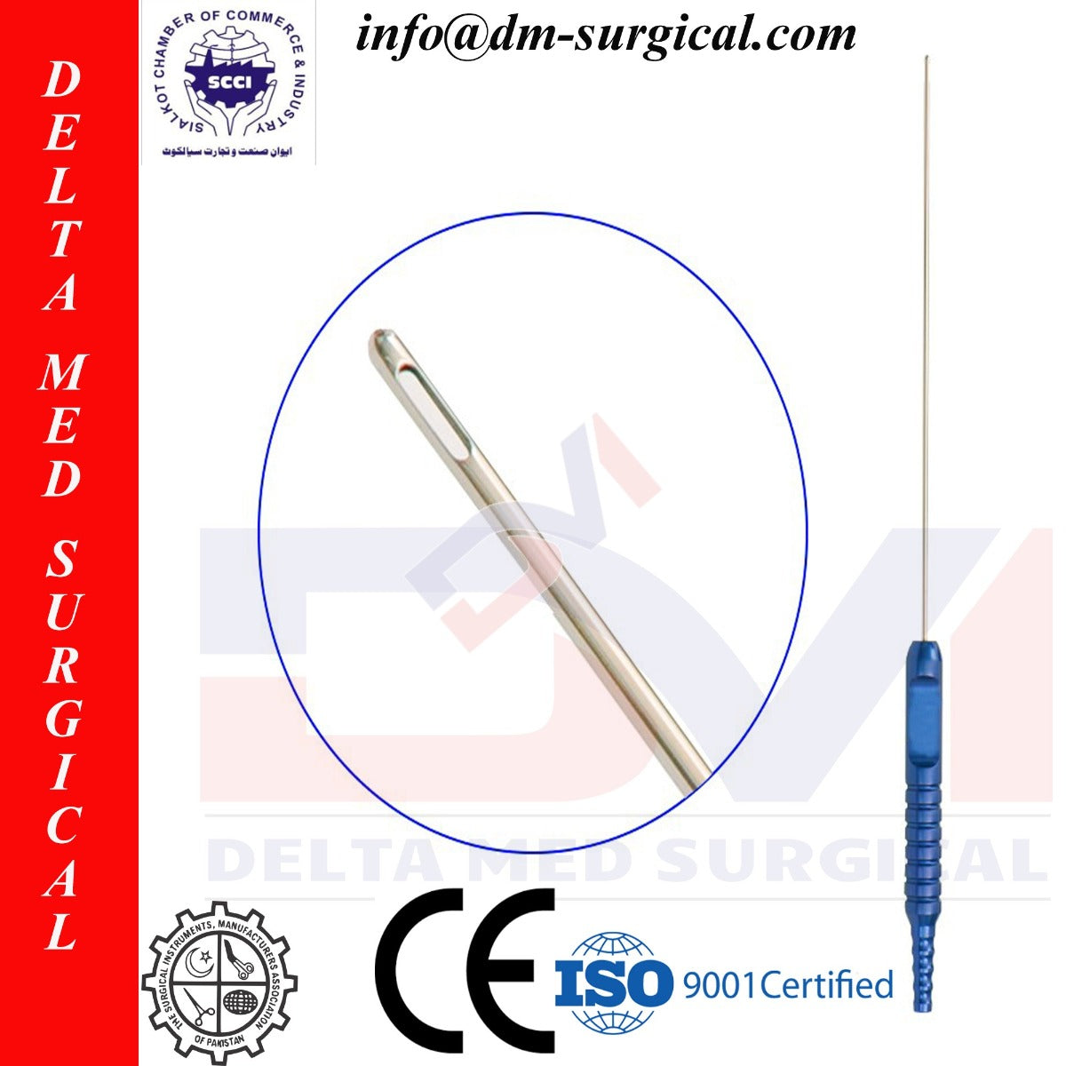 Fix Handle Liposuction Cannula Standard 1 Hole 4mm