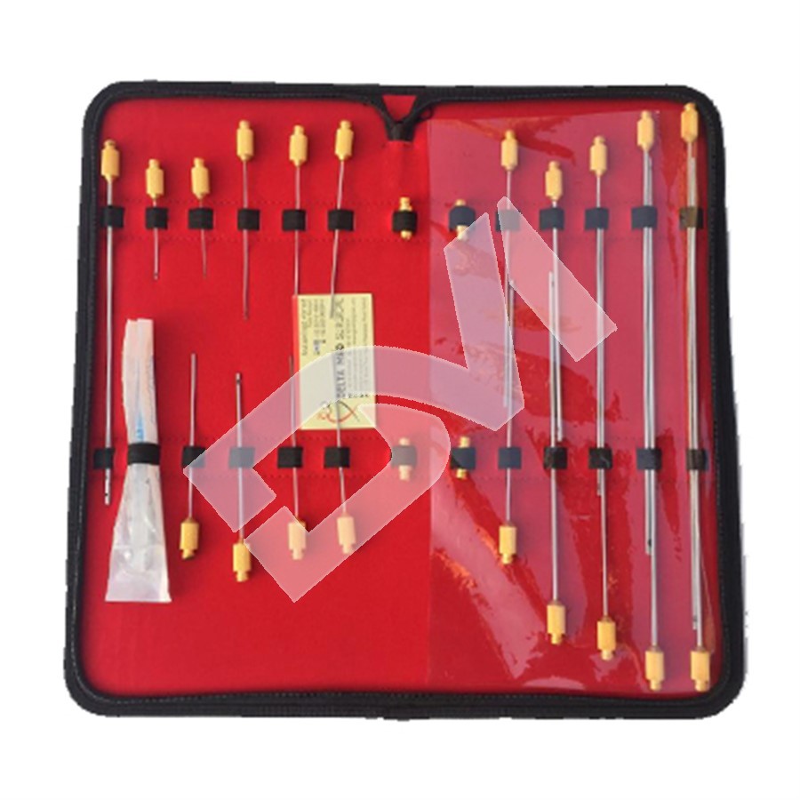Liposuction Cannula Set Of 24 Pcs Full Body Contouring Lure Lock Fat Transfer Kit