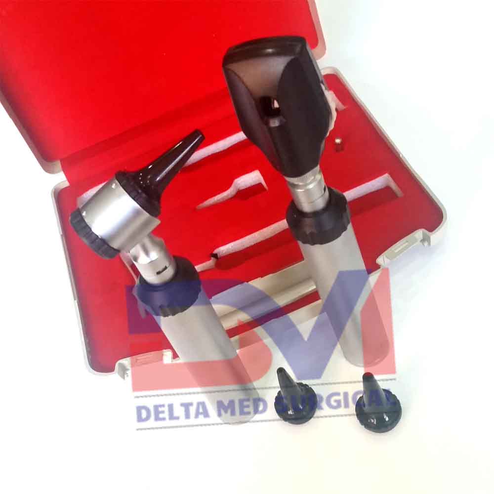 Otoscope Ophthalmoscope Kit, Packed in Leather Pouch