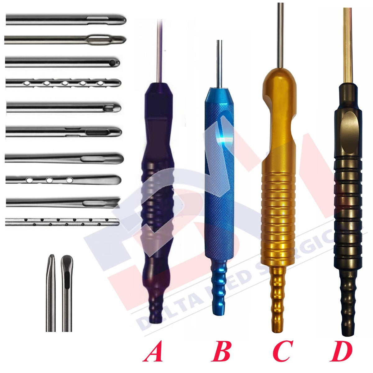Spatula Single Port Liposuction Cannula With One Piece Handle