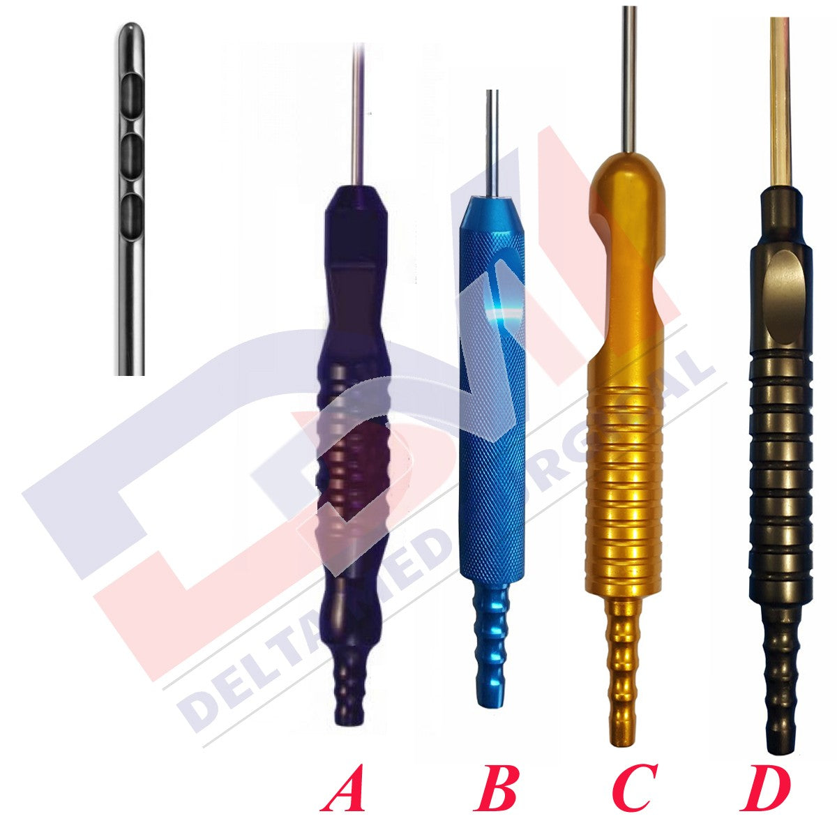 Three Hole Standard Liposuction Cannula With One Piece Handle
