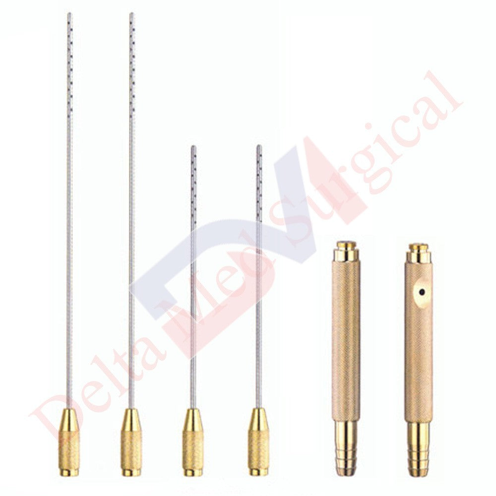 Abdomen and Saddlebag Liposuction Cannula Set for Fat Aspiration and Body Contouring