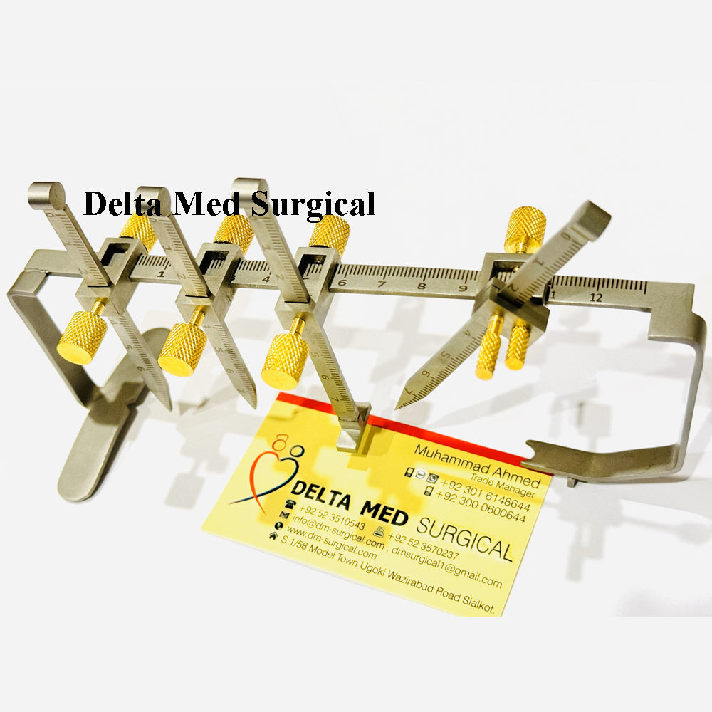 Delta Davis nasal projectometer for measuring tip projection during rhinoplasty
