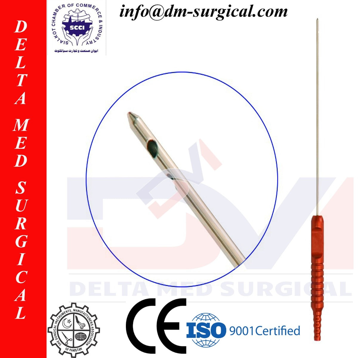 Fix Handle Liposuction Cannula Cane 3.5mm