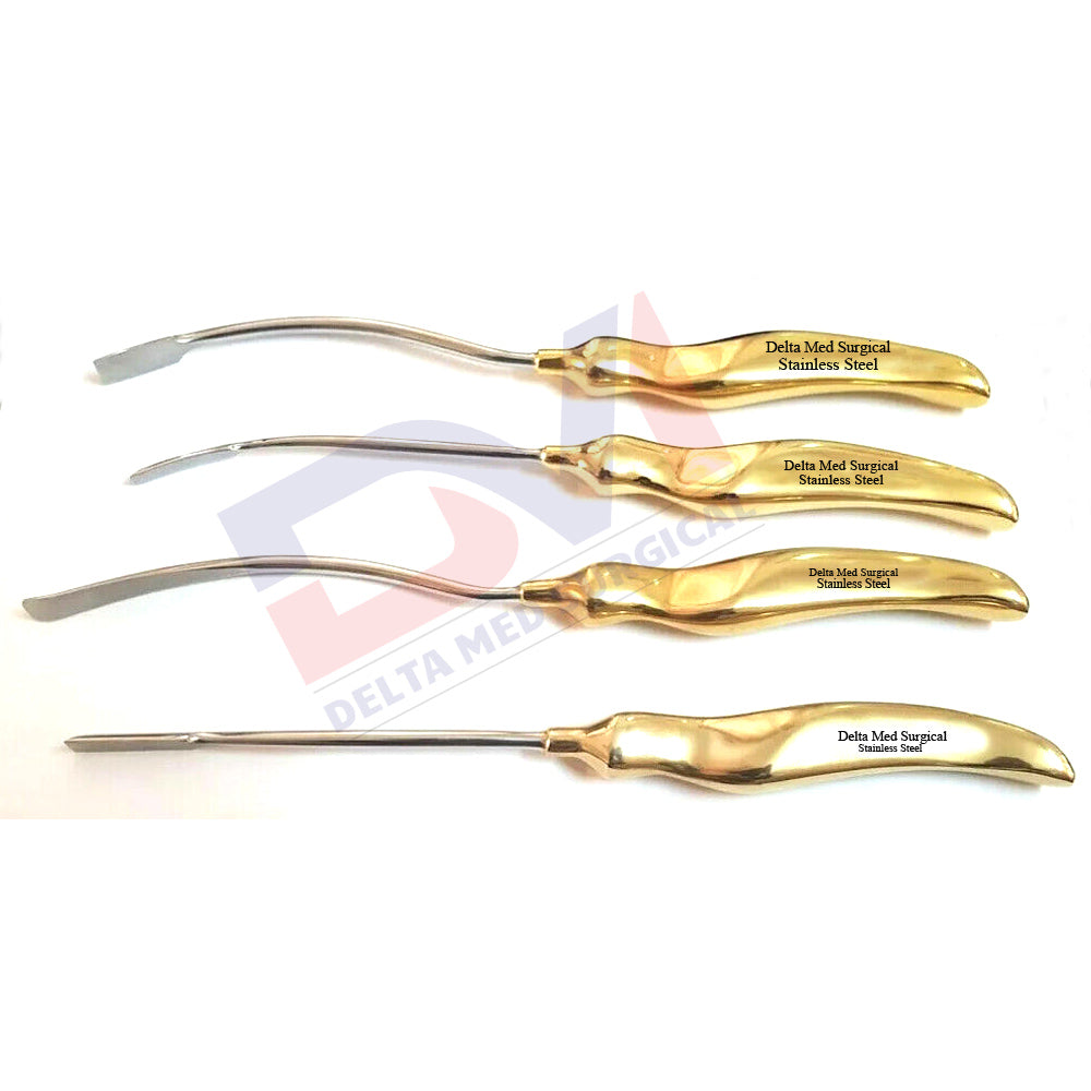 Brow Lift & Face Lift Instruments Scalp Elevator Plastic Surgery Set of 4 Pieces