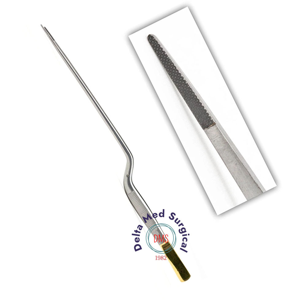 Adson Bayonet Dressing Forceps with tungsten carbide inserts