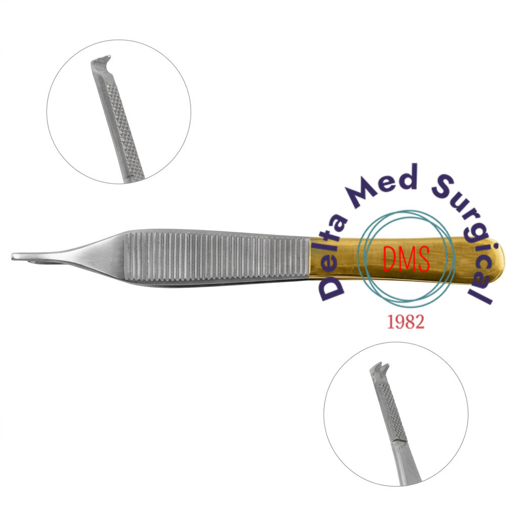 Adson Tissue Forceps tungsten carbide serrated 1x2 teeth