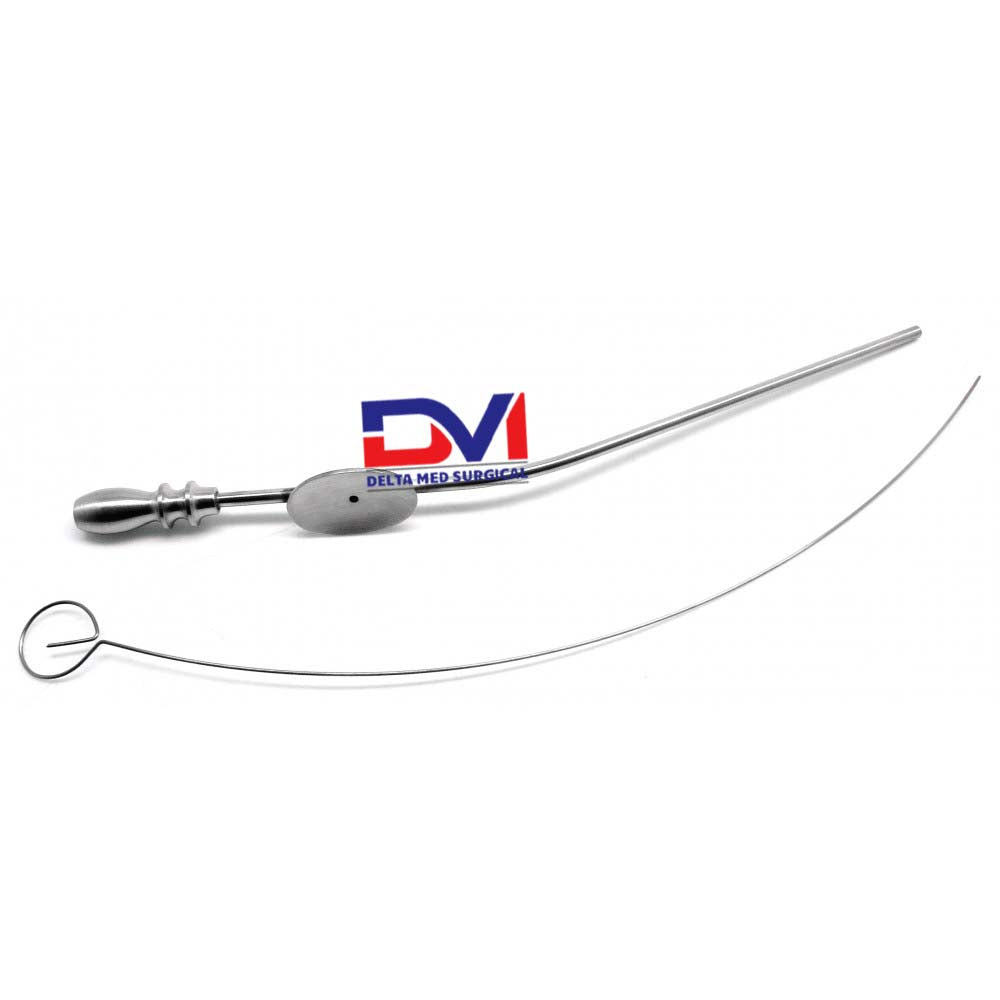 Delta Med Surgical 5 French Baron Suction Tube for Ear Surgery featuring the finger cut-off valve