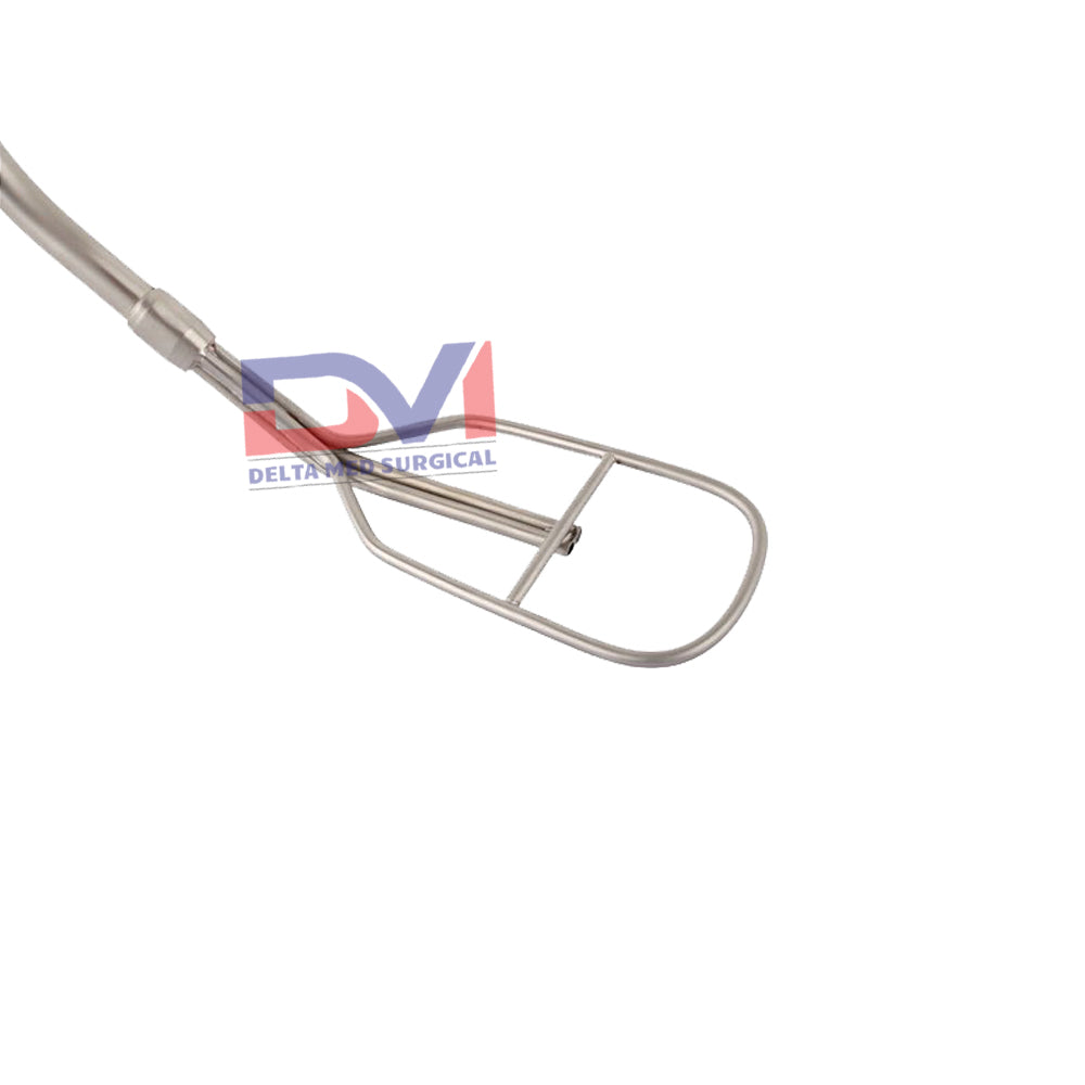 Biggs Mammaplasty Retractor, With Suction Tube and Fiber Optics, 30MM Blade, Narrow