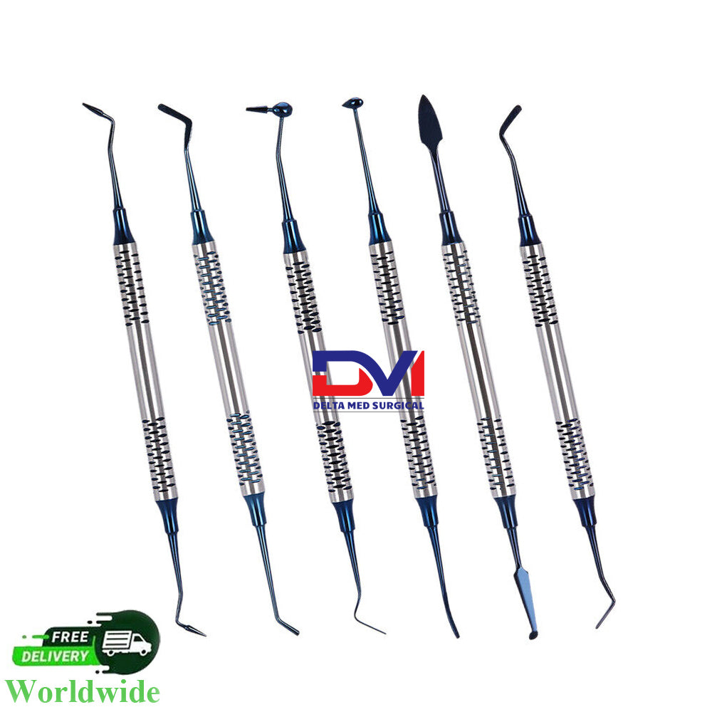 6pcs-Double Ended Dental Resin Filling Tools Dental Composite Filling Instrument